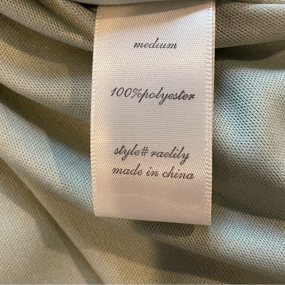 Altar'd State Raelily Sage Green Scoop-neck Bishop Sleeves Mini Dress Size M - Picture 8 of 9